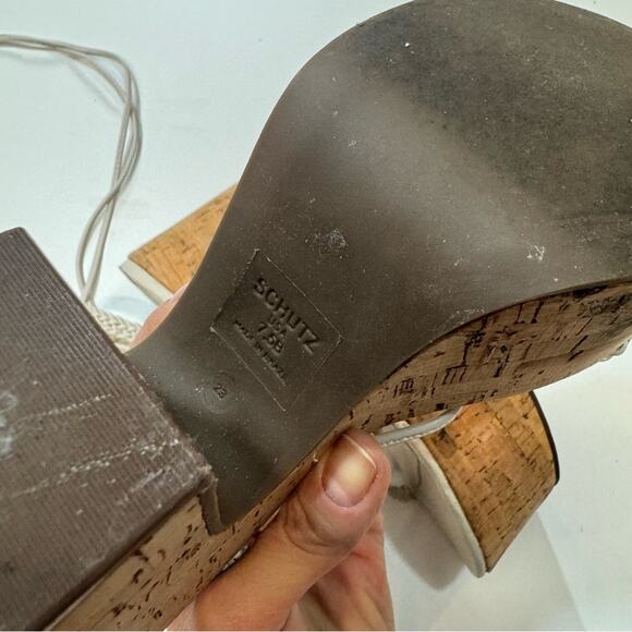 Schutz Maxima Cutout Platform  clogs sandals lace up Size 7,5 - Picture 7 of 8